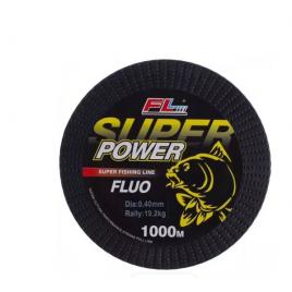 Monofilament galben fluo super power fl 1000m, 0.25mm, 9.02 kg