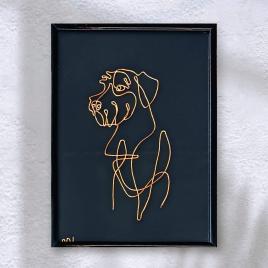 Tablou airedale terrier, 18×24 cm