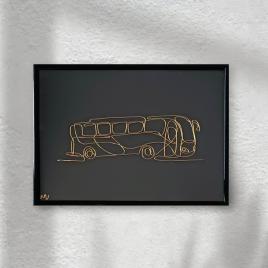 Tablou autobuz, 21×30 cm