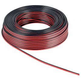 Rola cablu pentru boxe, 2 x 1.5 mm, lungime 10m, culoare rosu/transparent