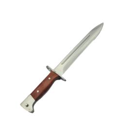 Cutit stil baioneta, sistem prindere pentru pusca, inox, maner lemn, husa, 35 cm
