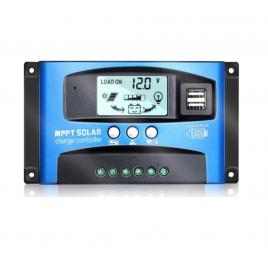 Controler solar de incarcare PowMr MPPT/PWM 12V/24V 50A dublu USB ecran LCD auto