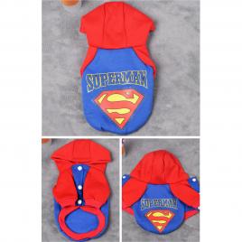 Costum Superman pentru catei si pisici Aexya Albastru cu rosu XXL