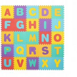 Covor spuma ptr copii, eva multicolor, model alfabet, 172x172x1cm, springos