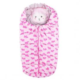Sac de dormit pentru copii, bebelusi, roz, 80x45/40 cm, springos