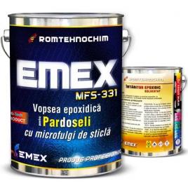 Pachet vopsea epoxidica pardoseala cu microfulgi “emex mfs-331” - gri - bid. 4 kg + intaritor - bid. 0.76 kg
