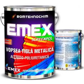 Pachet email alchido-poliuretanic “emex screenpol” - alb ral 9002 - bid. 4 kg + intaritor - bid. 0.92 kg