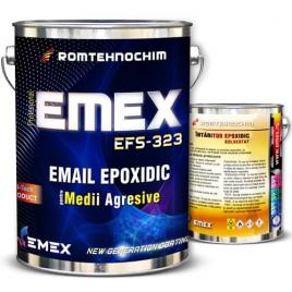 Pachet email epoxidic cu microfulgi “emex efs-323” - maro - bid. 20 kg + intaritor - bid. 3.80 kg