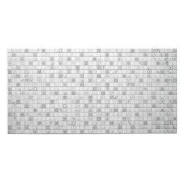 Panou decorativ, pvc, model mozaic, nuante gri si alb, 96x48.5cm