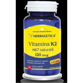 Vitamina k2 mk7 naturala 120mg 30cps vegetale
