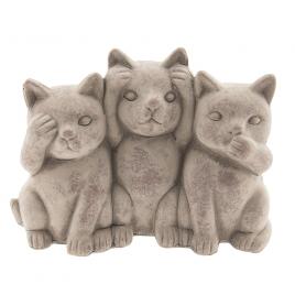 Figurina pisici teracota gri 22x10x16 cm