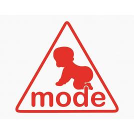 Sticker autocolant autoturism - Baby mode - 12 x 10.6 cm Rosu