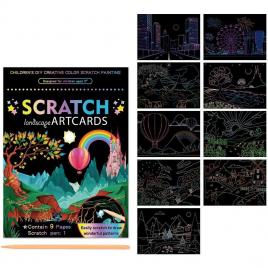 Set 9 planse razuibile scratch artcards 16x12 cm bambinice bn053