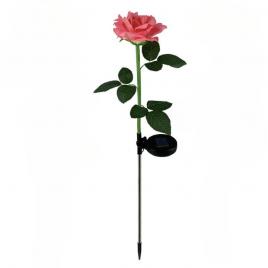 Lampa solara led tip trandafir cu o floare pentru gradina, inaltime 75 cm, flippy