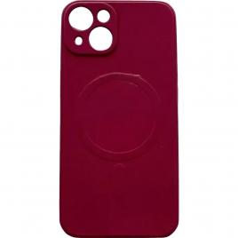 Husa protectie flippy compatibila cu iphone 14 pro max, liquid magsafe, ring-shaped, magnetica, visiniu