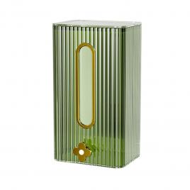 Cutie suport servetele eleganta flippy, cu montare pe perete sau dulap, material plastic dur, 21.3 x 8.7 x 12 cm, verde