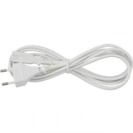 Cablu de alimentare euro - 2pini mufa bipolara 2m conductor 2x0.75mm2 2.5a 500w alb somogyi electronic