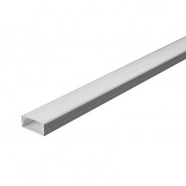 Profil aluminiu 2m alb pentru banda led 17.4mm x 7mm cu difuzor alb mat si accesorii prindere/capace v-tac