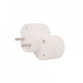 D.3802 conector ac supply splitter layout 2p type round white 16a pawbol