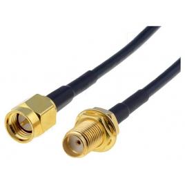 Cablu 50 ohm 10cm sma soclu - sma mufa negru bq cable sma-smf/50/01