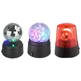 Set party 3 efecte led glob disco cu oglinzi glob disco girofar party light & sound