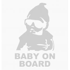 Sticker autocolant autoturism - Baby gangsta - 9.4 x 15 cm Alb