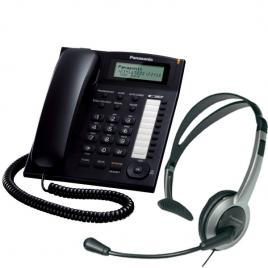 Telefon Panasonic KX-TS880FXB + Casca Panasonic RP-TCA430E-S