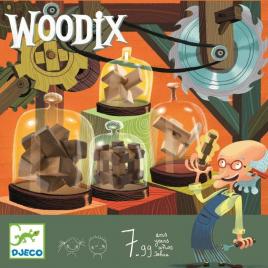 Joc logic woodix 6 jocuri din lemn, djeco