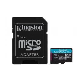 Card microsd kingston, 64 gb, microsdxc, clasa 10, standard uhs-i u3,
