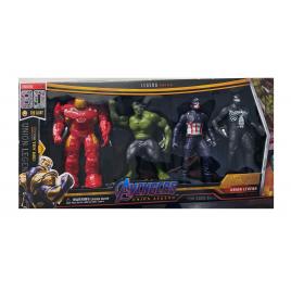 Set 4 Figurine SuperEroi Avengers - IronMan, Hulk, Captain America, Venom
