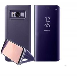 Husa flip clear view violet compatibil cu Samsung Galaxy S8