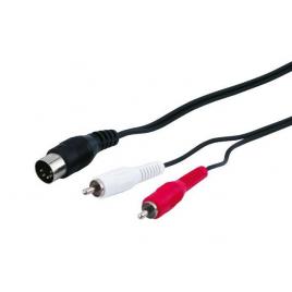 Cablu audio 5 pini din tata - 2x rca tata 1.5m
