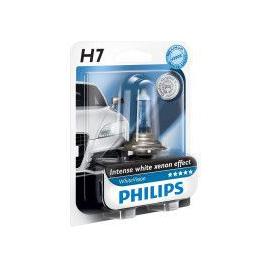 Bec auto cu halogen pentru far Philips White Vision H7 12V 55W PX26D 1 buc