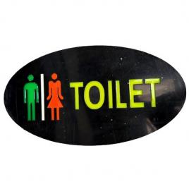 Panou reclama luminoasa led color pentru interior cu mesaj toilet
