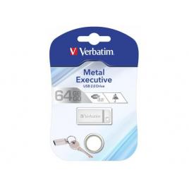 Verbatim metal executive usb 2.0 drive silver 64gb