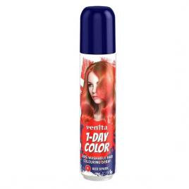 Spray colorant pentru par, fixativ, venita, 1-day color, nr 04, rosu
