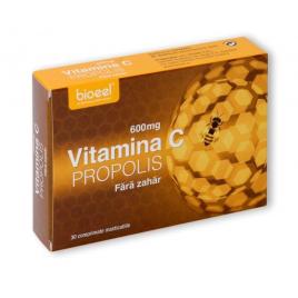 Vitamina c+propolis f.zahar 600mg 30cpr