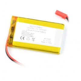 Acumulator lithium poliymer 12211 1350mah 1s 3.7v conector jst-bec 59x37x5mm akyga battery