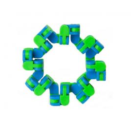 Jucarie antistres Fidget puzzle, verde/albastru, 28 cm, Vivo