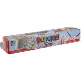 Rola de colorat 2,5mx42cm cu 6 creioane colorate incluse grafix gr150115