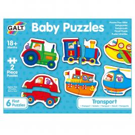Baby puzzles: set de 6 puzzle-uri transport (2 piese)