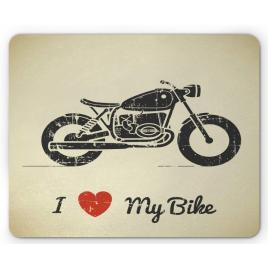 Mousepad i love my bike 22x18 cm, creative rey®