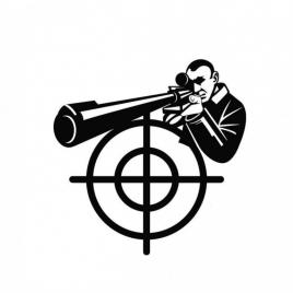 Sticker army sniper 15 cm, creative rey®
