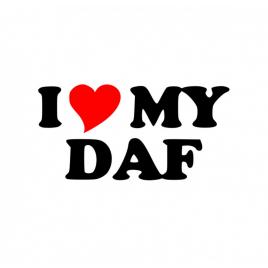 Sticker i love my daf 20 cm, creative rey®