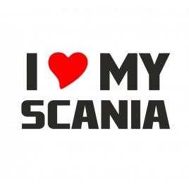 Sticker i love my scania 20 cm, creative rey®