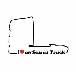 Sticker i love my scania truck 20 cm, creative rey®
