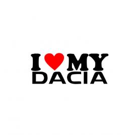 Sticker i love dacia 16x6 cm, creative rey®