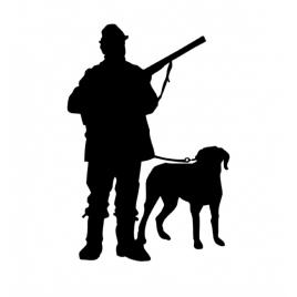 Sticker man and dog 15 cm, creative rey®