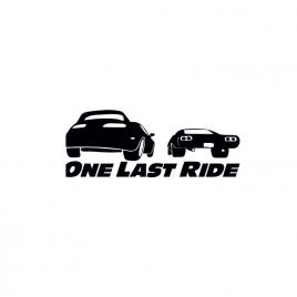 Sticker one last ride 20x7.6 cm, creative rey®