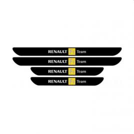 Set 4 stickere protectie praguri pentru renault f1 team, creative rey®